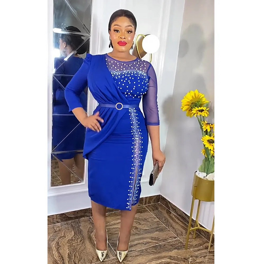 Lace Patchwork Oversized Mid Length Skirt