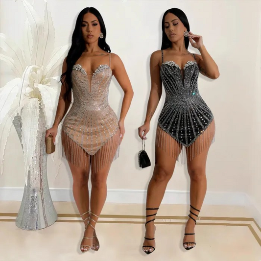 Sexy chain Irregular Dress
