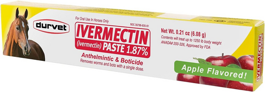 Ivermectin Paste- Horse Wormer 6.08 Grams (3-Pack) + TL Bundles Sticker Included