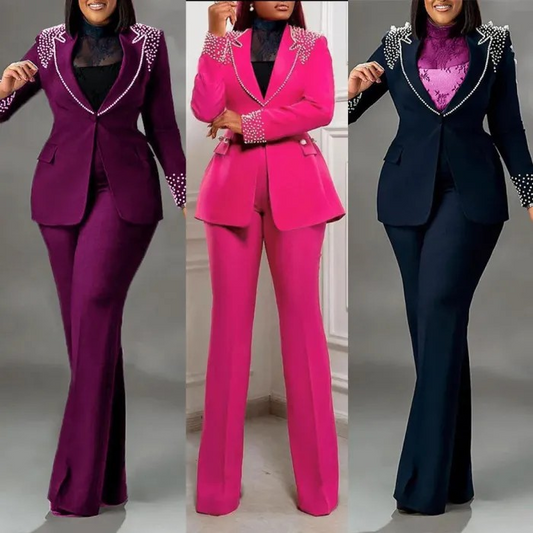 long sleeved two-piece Pant Suit