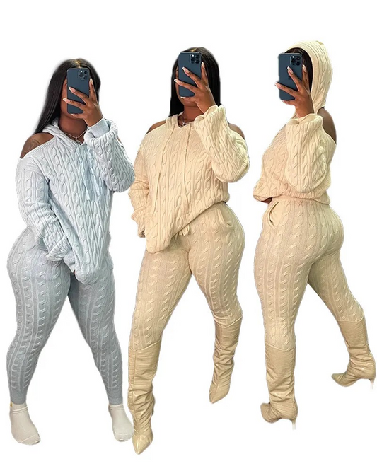 Knit Sweater 2 Pcs Set