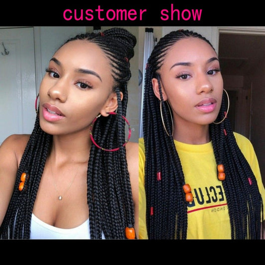 Africa Women Style Cornrow Braid Wig_1
