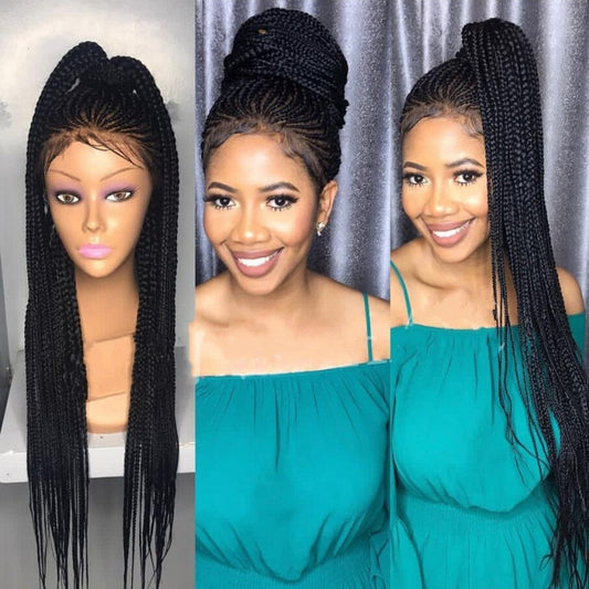 Africa Women Style Cornrow Braid Wig_0