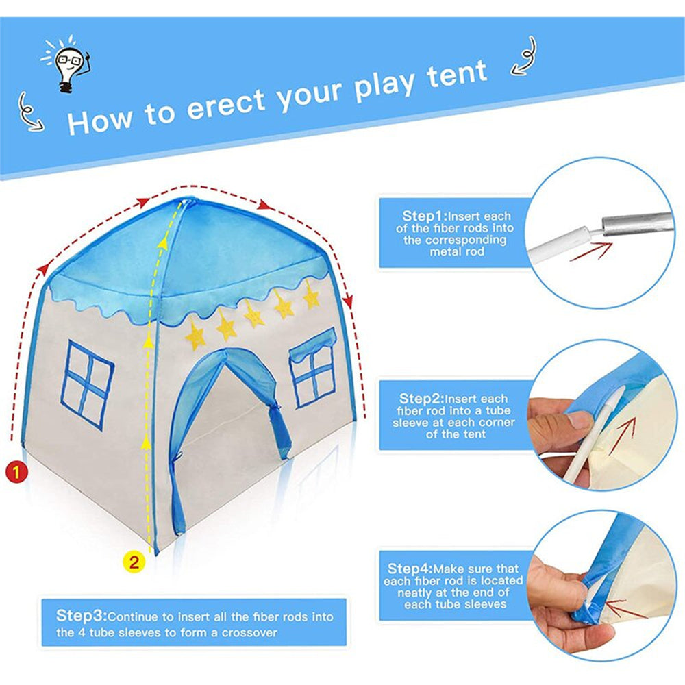 Princess Playhouse Kids Play Tent - Blue_5