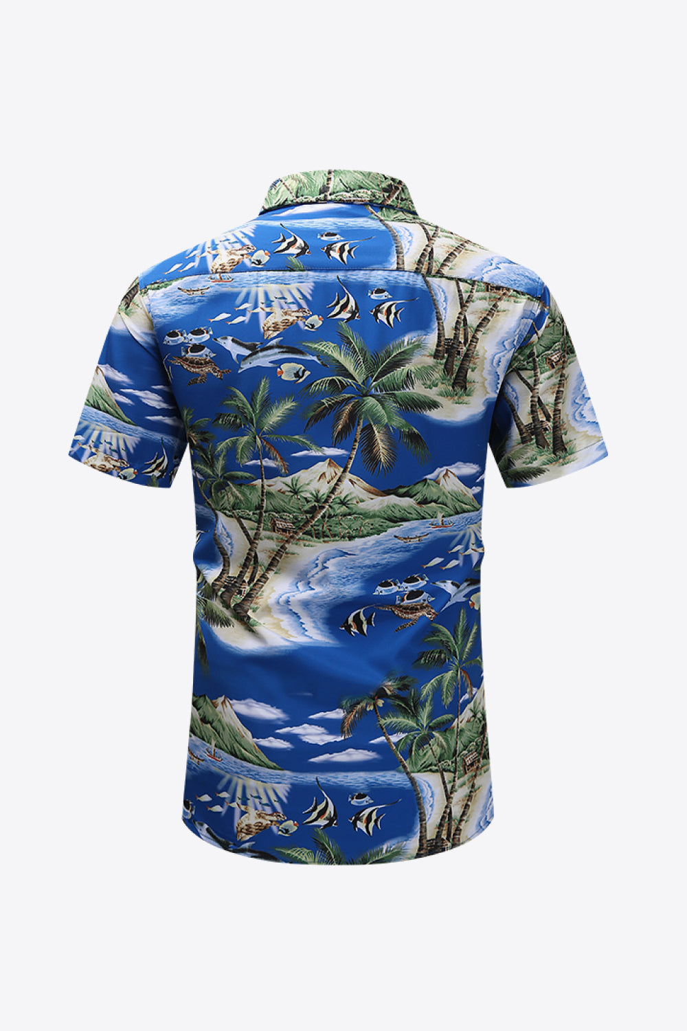 Tropical Print Button-Up Pocket Shirt_17