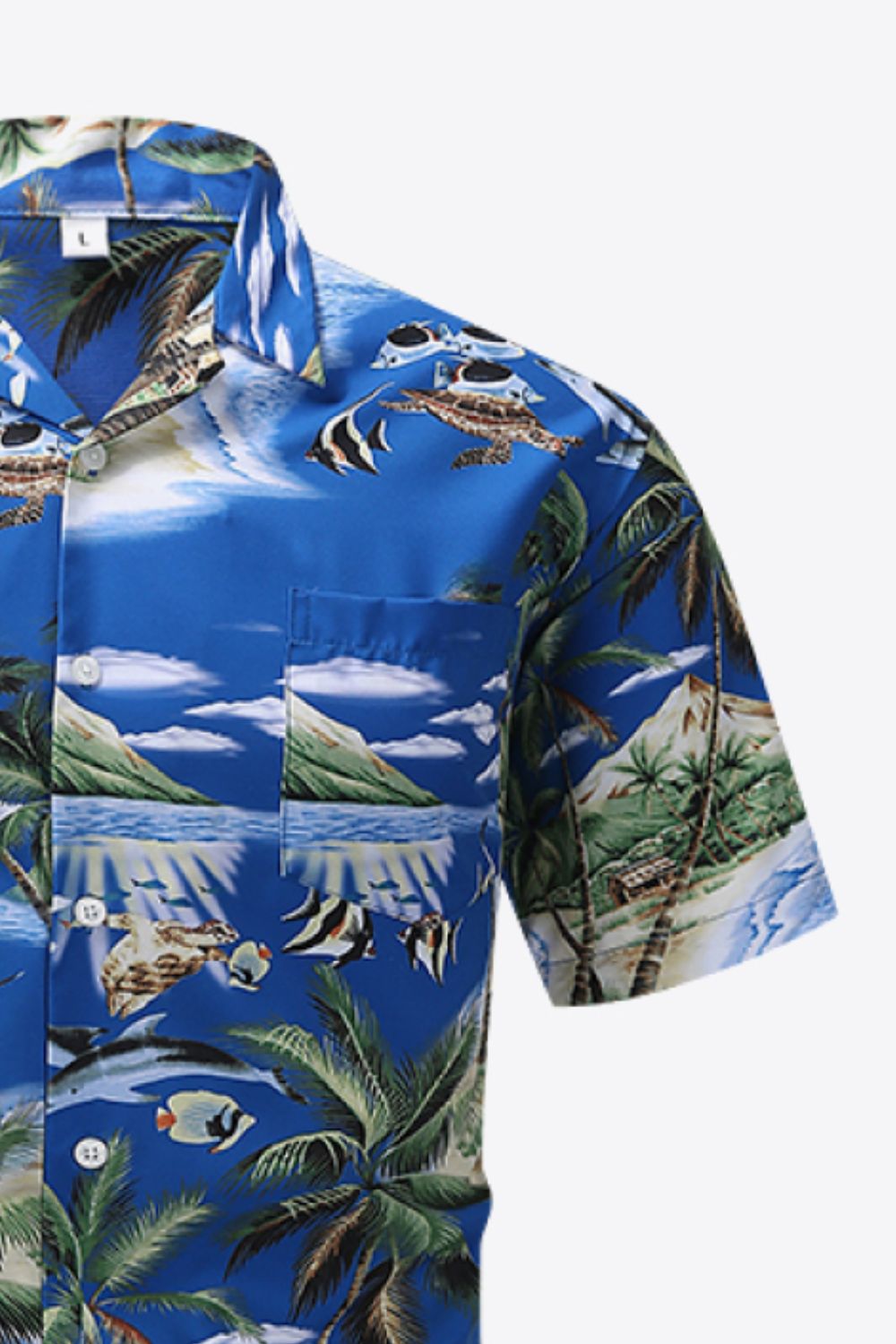 Tropical Print Button-Up Pocket Shirt_19