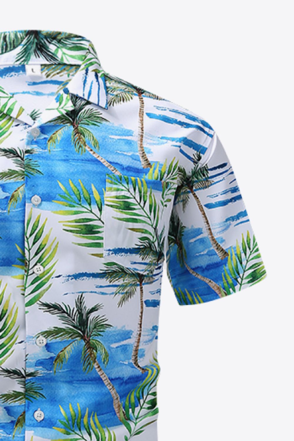 Tropical Print Button-Up Pocket Shirt_7