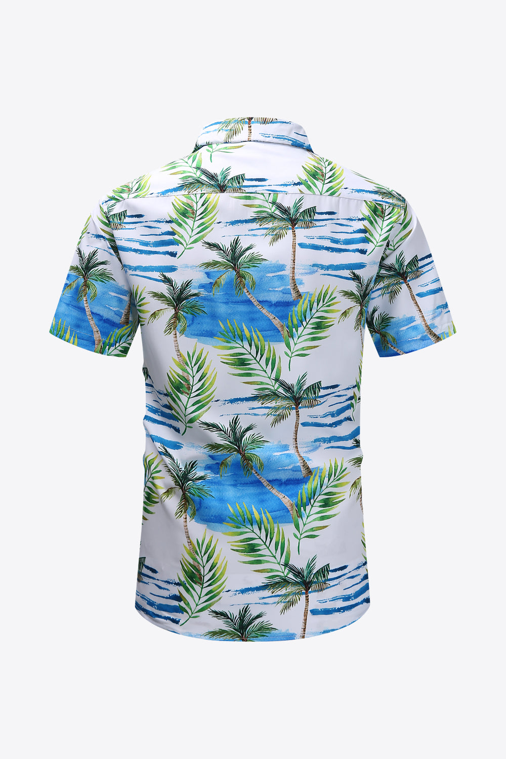 Tropical Print Button-Up Pocket Shirt_8