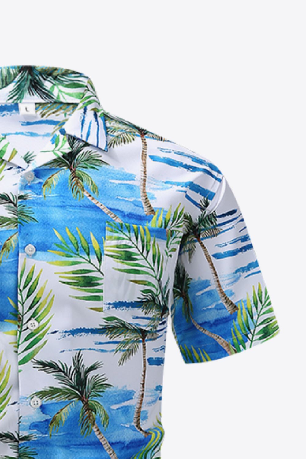 Tropical Print Button-Up Pocket Shirt_9
