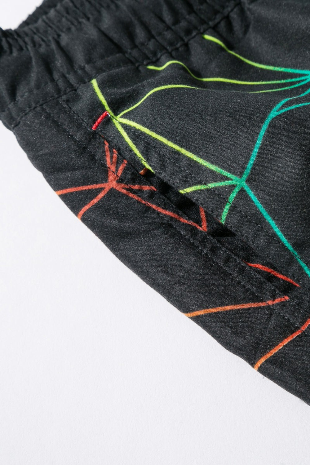 Geometric Print Drawstring Waist Shorts_9