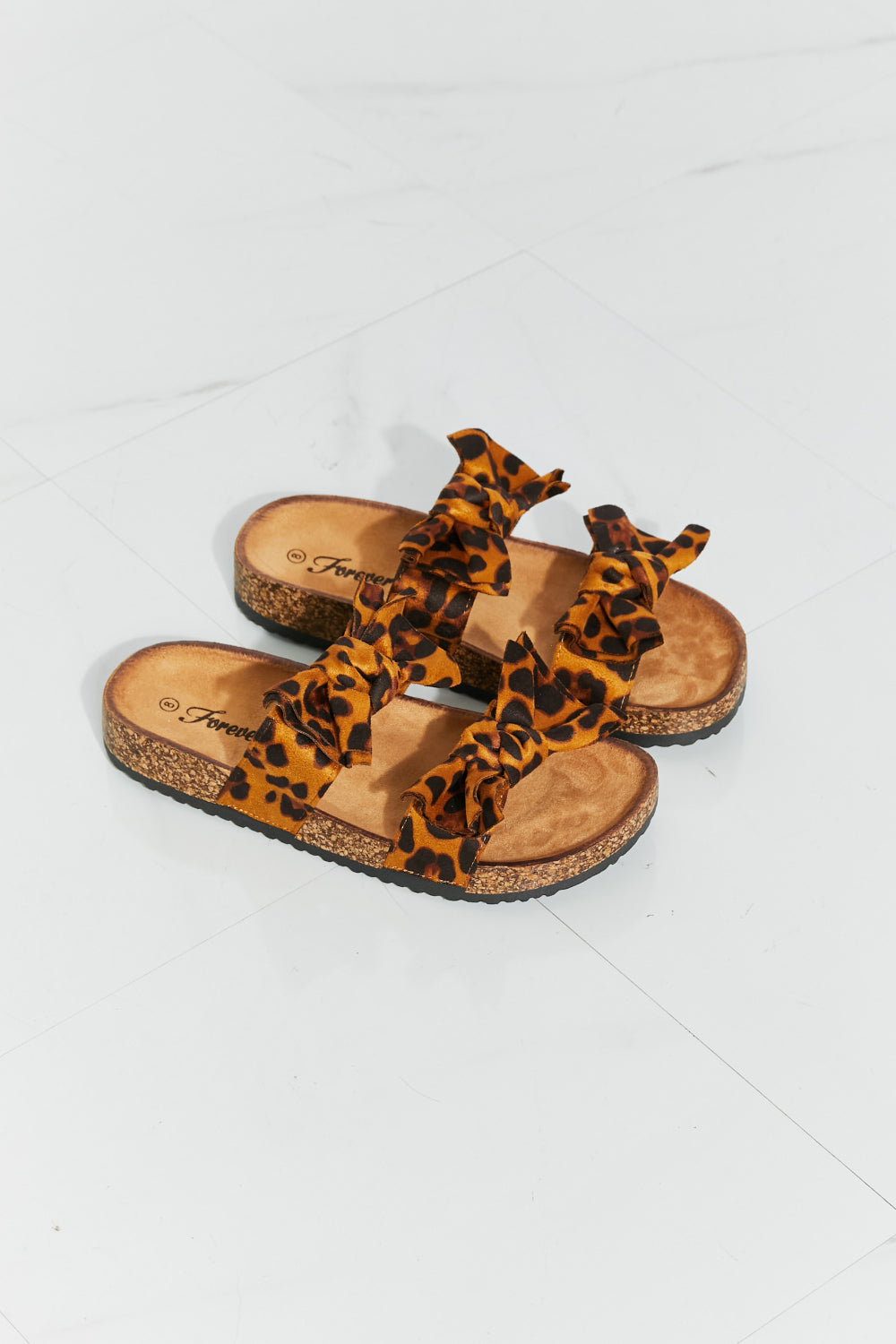 Leopard Bow Slide Sandals_3