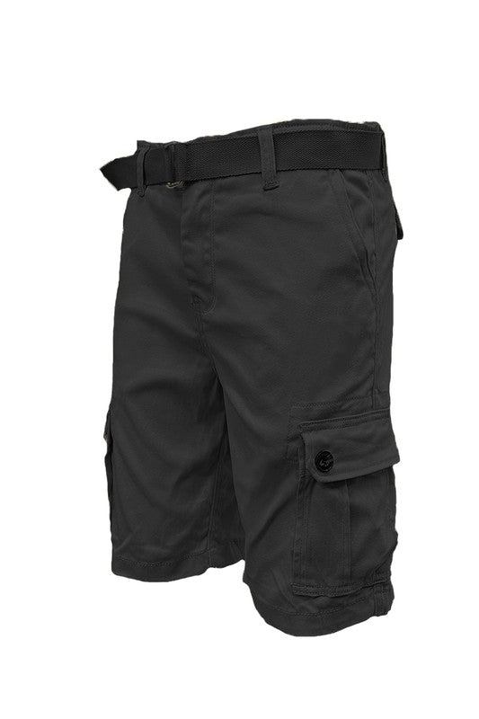 Belted Cargo Shorts with Belt_0