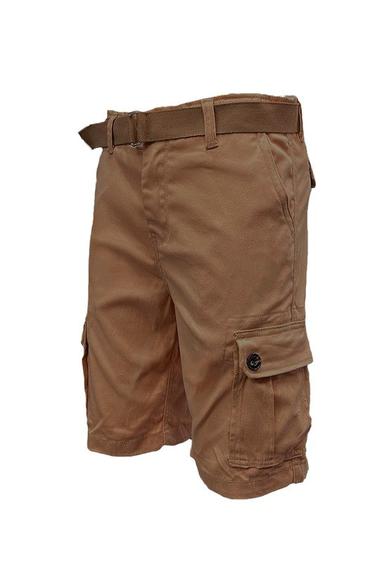 Belted Cargo Shorts with Belt_5