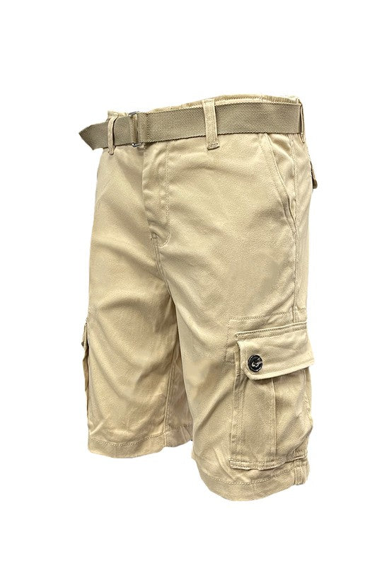 Belted Cargo Shorts with Belt_7