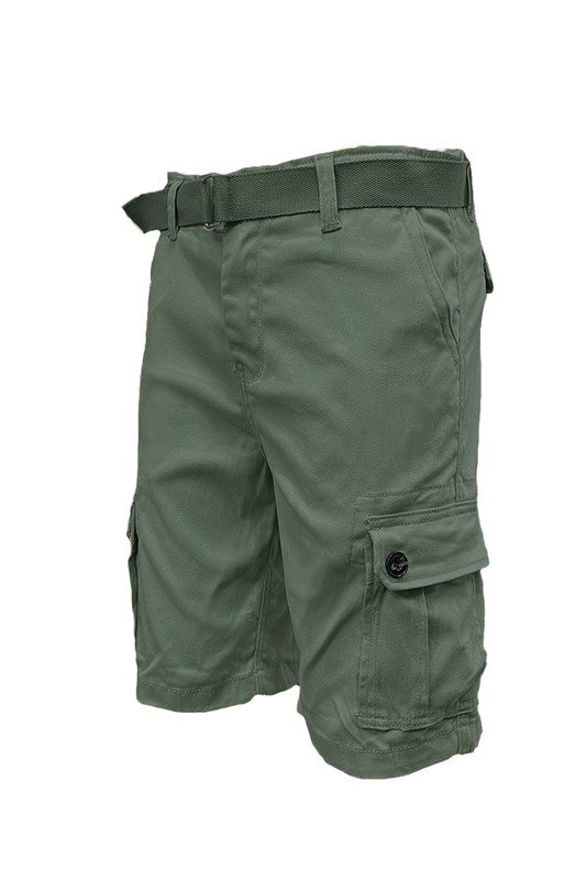 Belted Cargo Shorts with Belt_2
