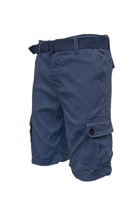 Belted Cargo Shorts with Belt_4