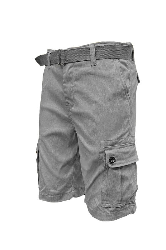 Belted Cargo Shorts with Belt_3