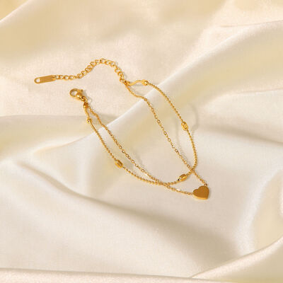 Love Cascade Double-Layered Heart Anklet_3