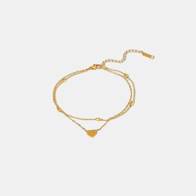 Love Cascade Double-Layered Heart Anklet_5
