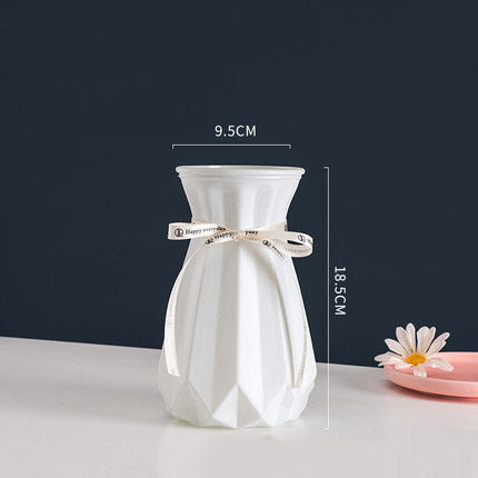 Creative Origami Imitation Ceramic Matte Vase_1