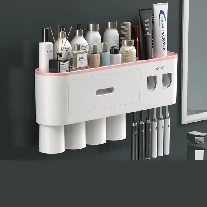 Magnetic Toothbrush Holder with Automatic Toothpaste Squeezer_12