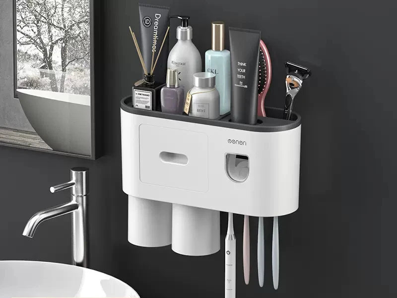Magnetic Toothbrush Holder with Automatic Toothpaste Squeezer_26