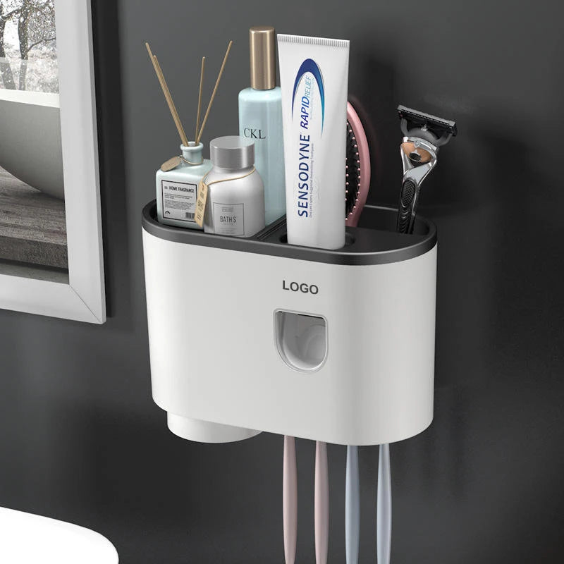 Magnetic Toothbrush Holder with Automatic Toothpaste Squeezer_8