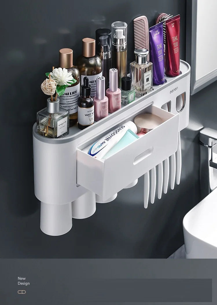 Magnetic Toothbrush Holder with Automatic Toothpaste Squeezer_21