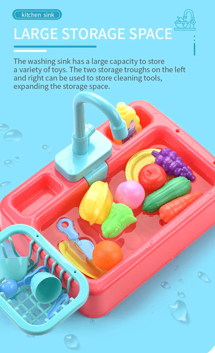 Children's Kitchen Sink Toy Set - Pretend Play Educational Kit_7