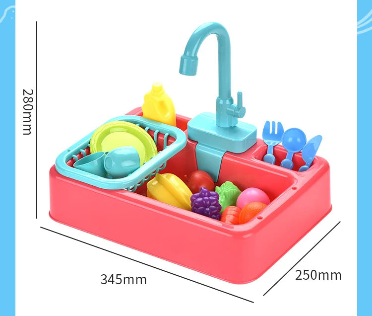 Children's Kitchen Sink Toy Set - Pretend Play Educational Kit_4