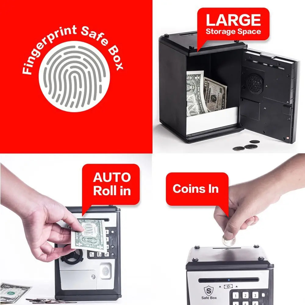ATM Savings Bank - Electronic Voice, Fingerprint Password, Kids' Safe Box_6